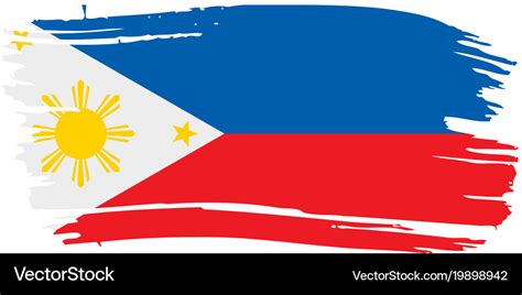 Philippines flag Royalty Free Vector Image - VectorStock