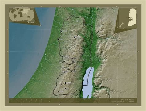 West Bank, Palestine. Wiki. Labelled Points of Cities Stock Illustration - Illustration of ...