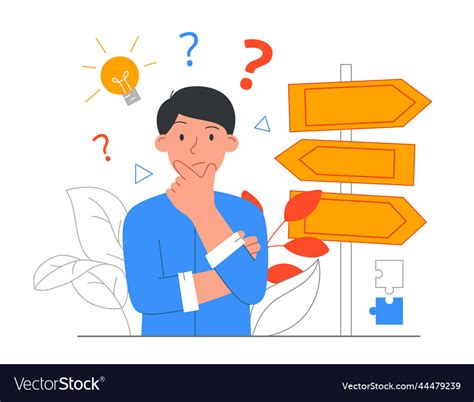 Difficult decision making Royalty Free Vector Image