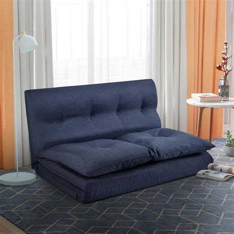 Fold Down Sofa Bed Floor Couch Adjustable Folding Modern Futon Chaise Video Gaming Lounge ...