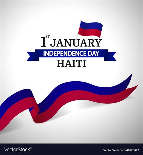 Independence day in haiti Royalty Free Vector Image