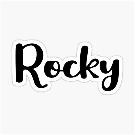 "Rocky Name" Sticker for Sale by Designian | Redbubble