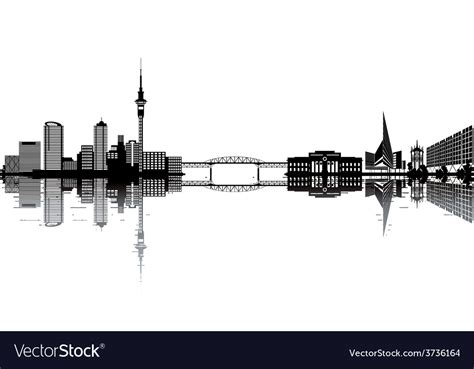 Auckland skyline Royalty Free Vector Image - VectorStock