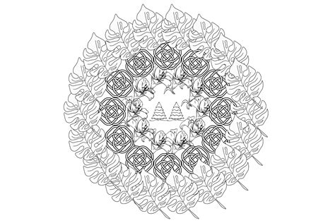 Christmas Mandala Graphic by mounbox · Creative Fabrica