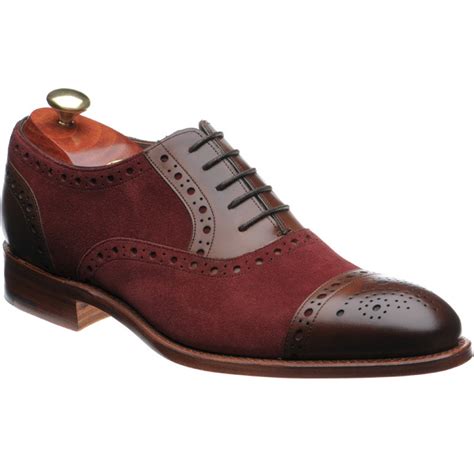 Barker shoes | Barker Handcrafted | Dover in Burgundy Suede Walnut Calf at Herring Shoes