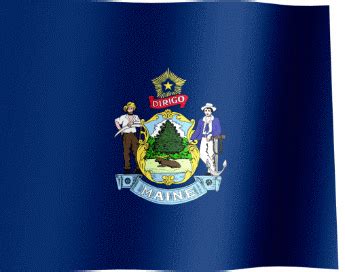 Flag of Maine (GIF) - All Waving Flags