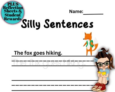 10 Silly Sentences Worksheets. Silly Animals Types of - Etsy