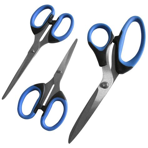 OfficeGoods Stainless Steel 8.5" Scissors w/ Soft Grips - Modern Design for the Stylish Home ...