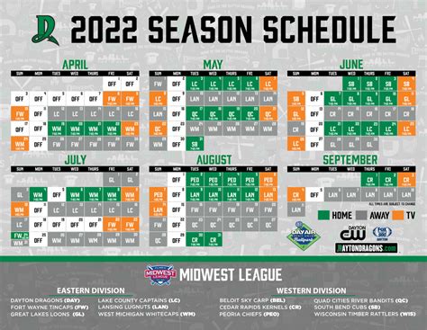 Dayton Dragons Schedule 2024 - Eula Laurella