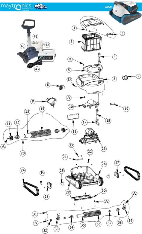 Maytronics Dolphin S200 Robotic Pool Cleaner Parts