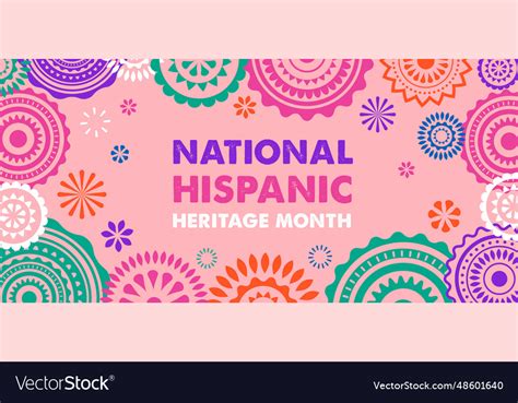 Hispanic heritage month web banner poster Vector Image