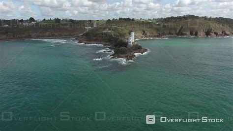 OverflightStock™ | Aerial view of Petit Minou lighthouse, filmed by ...