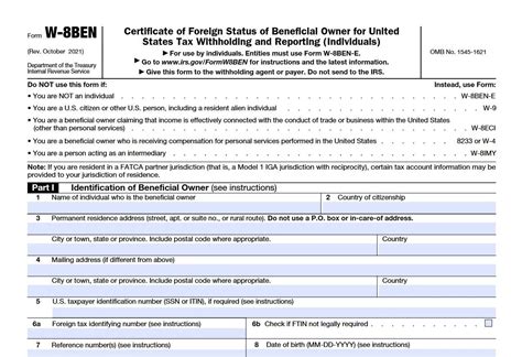 Form W-8BEN Explained: Purpose and Uses