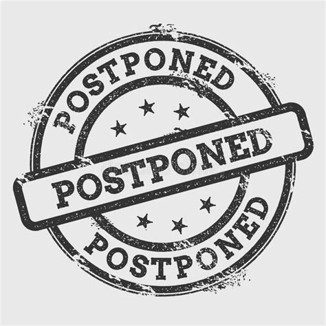 Postponed Stamp Stock Illustrations – 410 Postponed Stamp Stock Illustrations, Vectors & Clipart ...