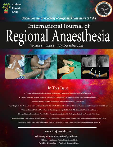 International Journal of Regional Anaesthesia | Volume 3 | Issue 2 | July-December 2022 ...