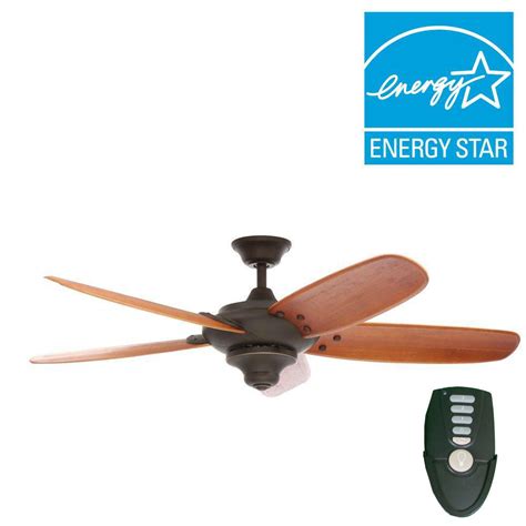 Home Decorators Collection Altura 56 in. Indoor Oil Rubbed Bronze Ceiling Fan with Remote ...