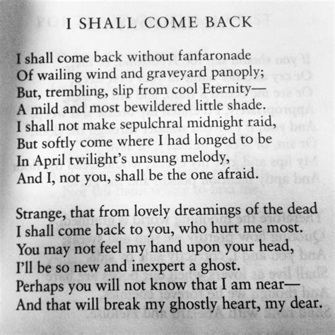 Dorothy Parker; "I Shall Come Back" | Dorothy parker poems, Words worth, Writing poetry