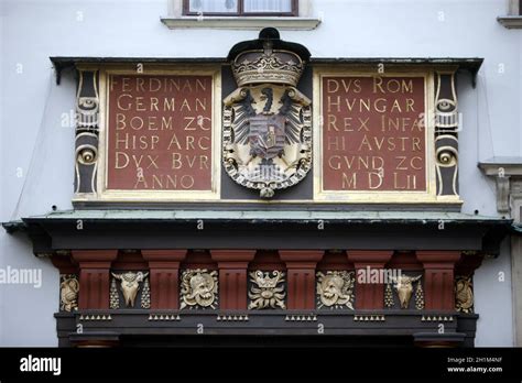 Coat of arms of the Habsburg monarchy at the Hofburg in Vienna Stock Photo - Alamy