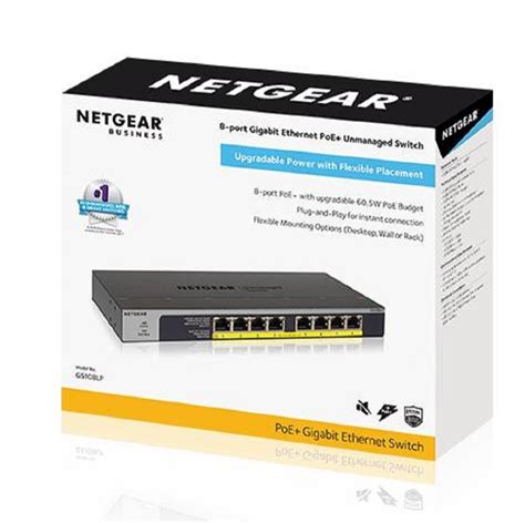 Netgear GS108LP 8 Port Gigabit POE Switch, LAN Capable, Black at Rs 6800/piece in Raipur