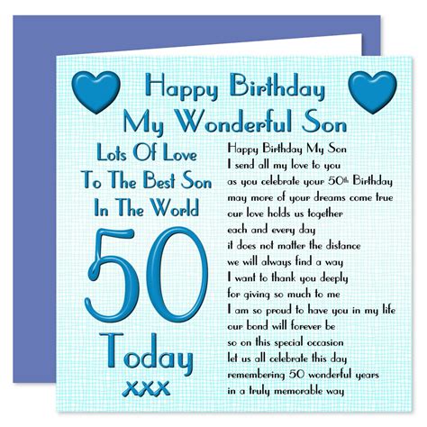 Happy 50th Birthday To My Son - Janina Jonell