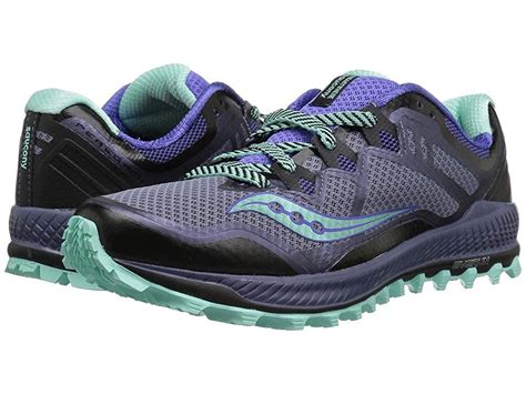 Saucony Peregrine 8 Women's Running Shoes Grey/Violet/Aqua | Saucony ...