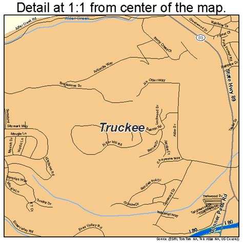 Truckee California Street Map 0680588