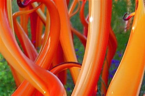 Chihuly sculpture - orange up close - Desert Botanical Gar… | Flickr