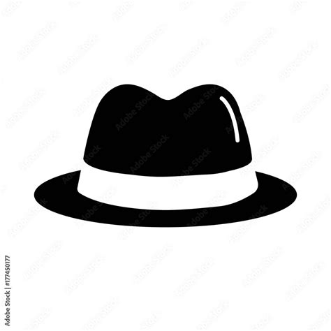 Hat icon. Spy black icon. Vector illustration. Stock Vector | Adobe Stock