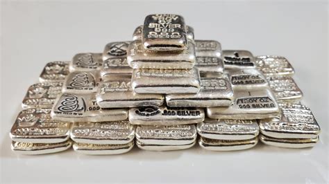 Stacking Poured Silver Bars! - YouTube