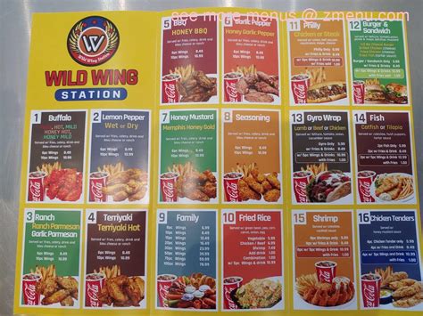 Carta del restaurante Wild Wing Station - Austin Hwy, San Antonio, Austin Hwy Ste100