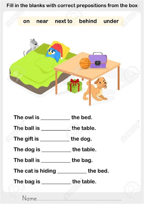 Image Result For Preposition Worksheets In On Under | Worksheets Samples