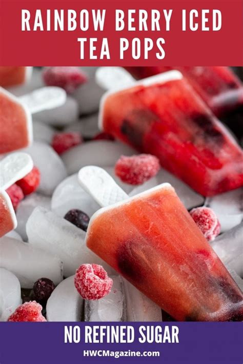 Rainbow Berry Rooibos Ice Pops - Healthy World Cuisine