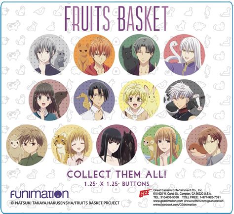 MAR228157 - FRUITS BASKET 2019 ZODIAC CAST 220PC 1.25IN BUTTON BMB DS (C - Previews World