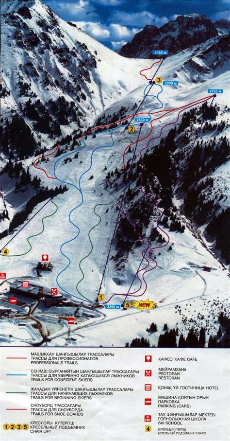 Shymbulak Ski Trail Map - Almaty Kazakhstan • mappery