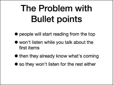 The problem with bullet points (and what to do about them) - The Mobile Presenter