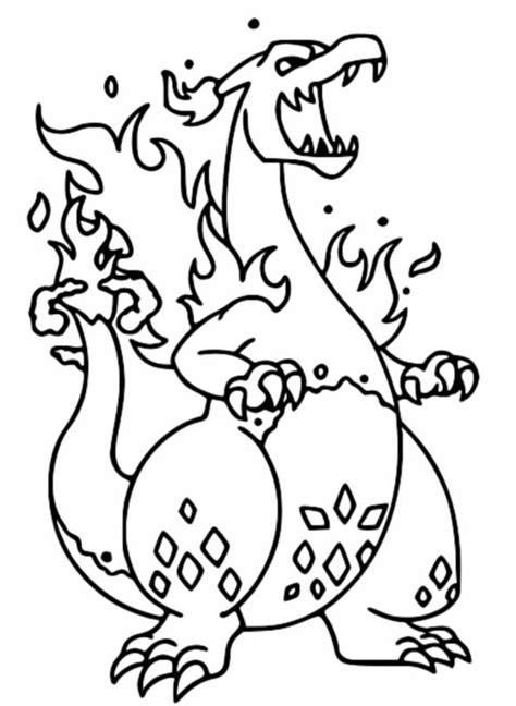 Coloring page Charizard : Gigantamax Charizard 4