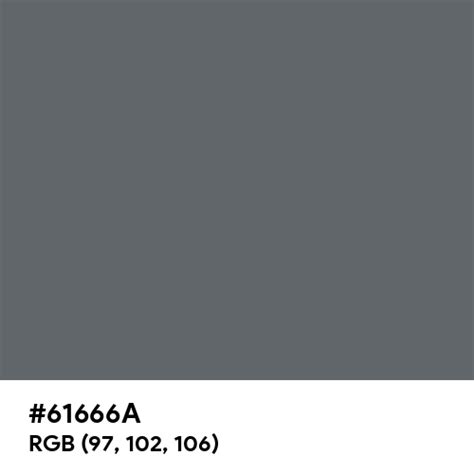 Iron color hex code is #61666A