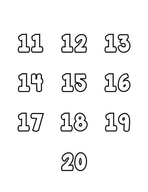 Free Printable Number Bubble Letters Bubble Number 19 - vrogue.co