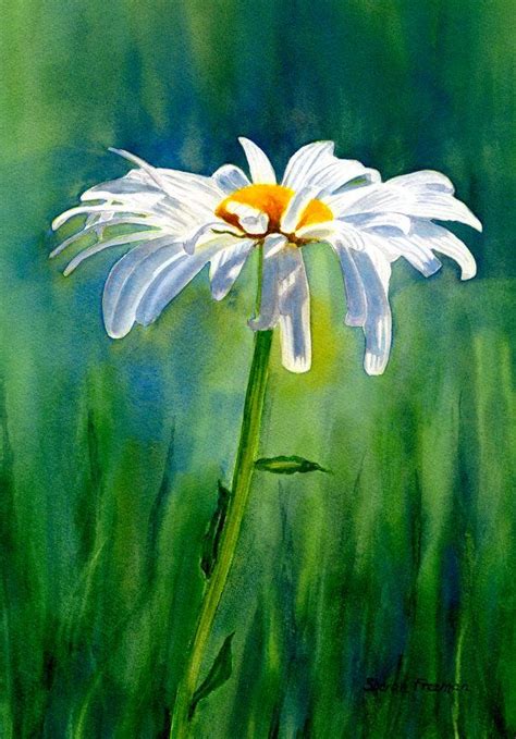 Daisy Decor by Dipasree Samanta on Etsy | Daisy painting, Daisy art, Watercolor landscape