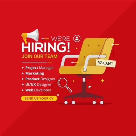 Job Vacancy Recruitment Vector Design Images, Job Vacancy Flat Design ...