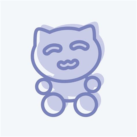 Icon Maneki Neko. suitable for Japanese symbol. two tone style. simple design editable. design ...