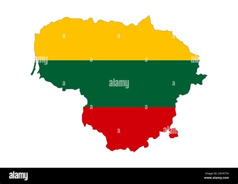 lithuania flag map Stock Photo - Alamy