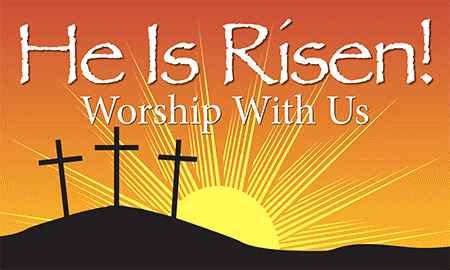 He Is Risen Banner, Worship With Us - Easter Banners, Church Banners