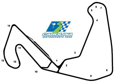 Carolina Motorsports Park – Track Map :: South Carolina Region — Sports Car Club of America