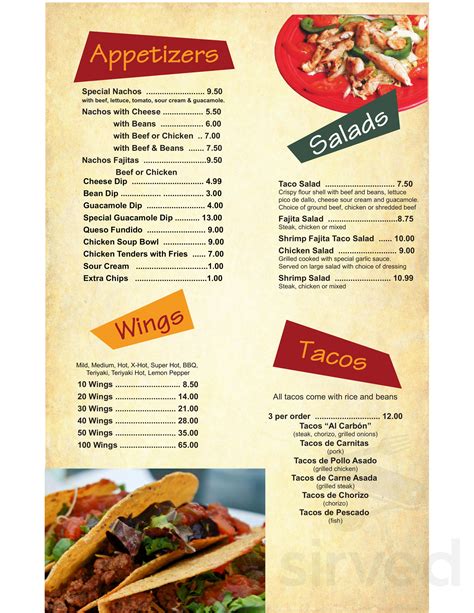 Cancun Mexican bar and grill menu in Waterville, Maine, USA