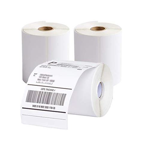 RBHK 20 Rolls 4x6 Direct Thermal Labels for Zebra Printer, 250 Blank Shipping Labels per Roll ...