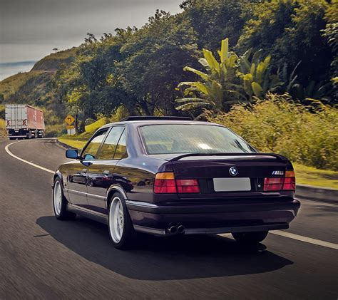 BMW E34, auto, bimmer, car, classic, m5, road, HD wallpaper | Peakpx