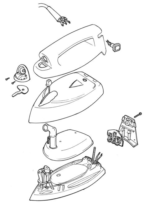 Explosion drawing, Industrial design sketch, Design sketch