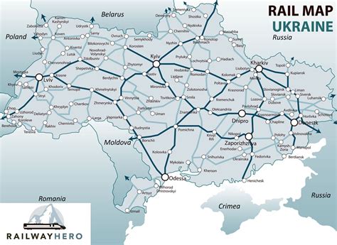 Ukraine Rail Network Map