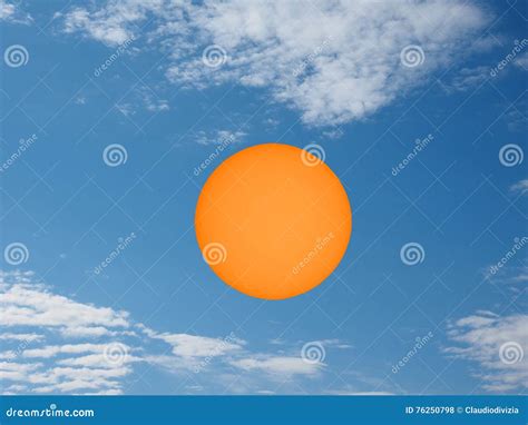 Sun with Sunspots Seen with Telescope Stock Photo - Image of star, planet: 76250798